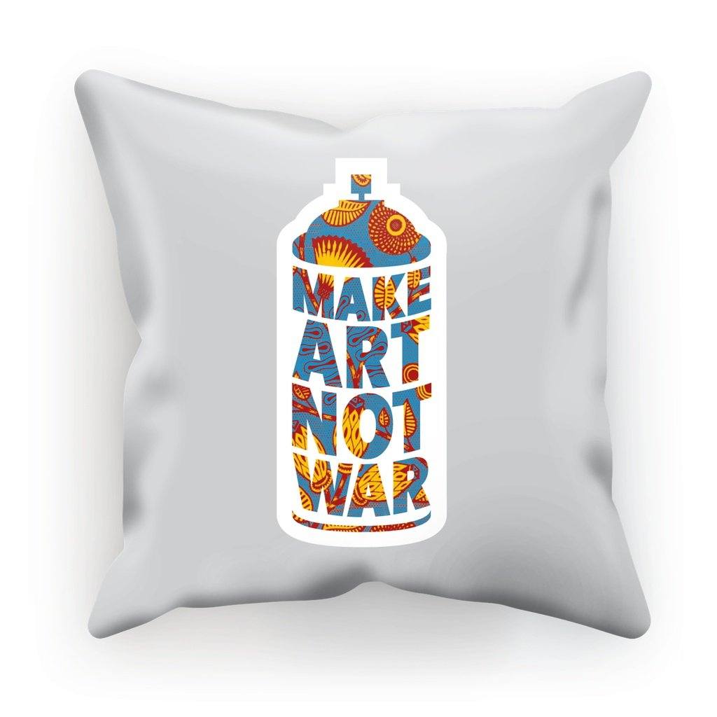 Make Art Not War African Pattern Cushion Cushion kite.ly Faux Suede 18"x18" 