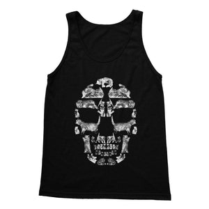 Kitten Skull White Softstyle Tank Top Apparel kite.ly S Black