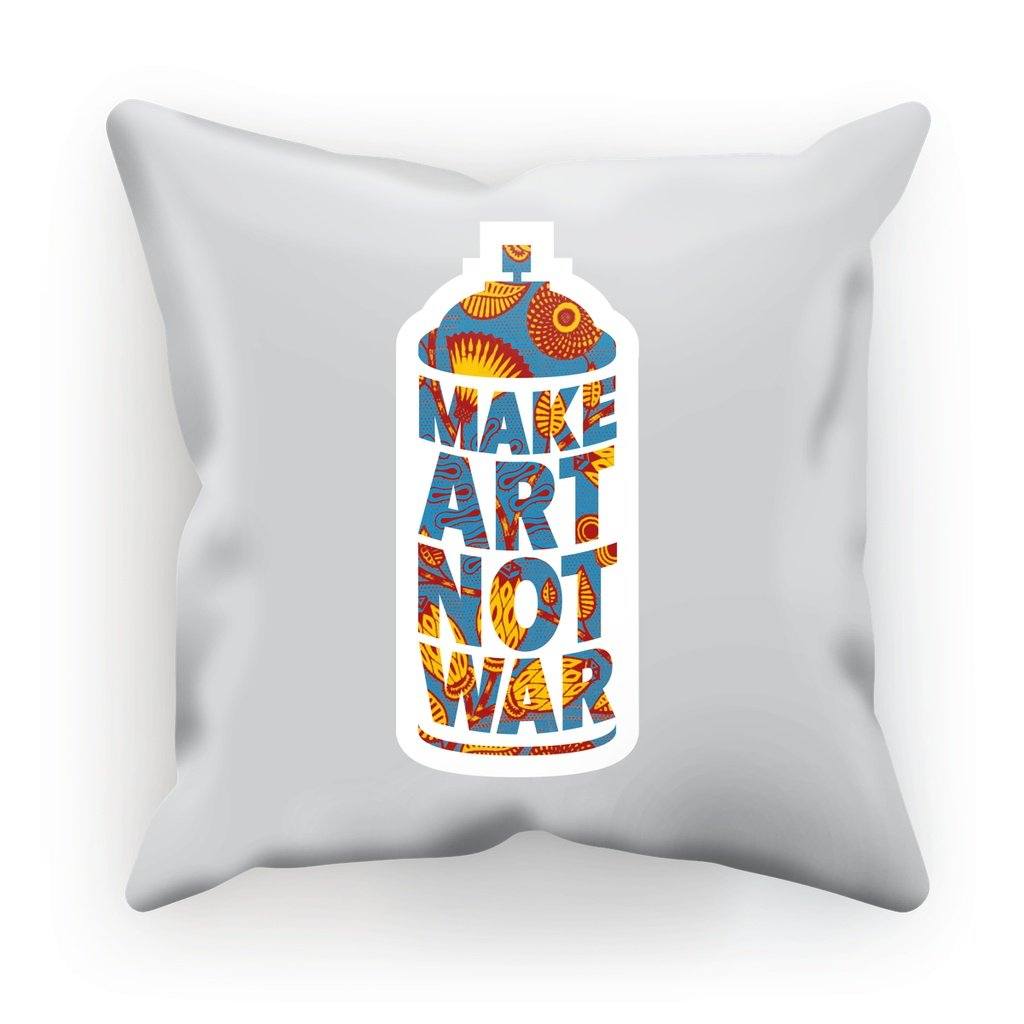 Make Art Not War African Pattern Cushion Cushion kite.ly Faux Suede 12"x12" 