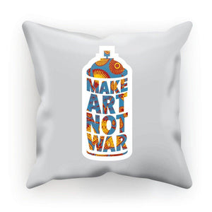 Make Art Not War African Pattern Cushion Cushion kite.ly Linen 12"x12" 