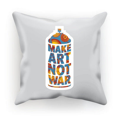 Make Art Not War African Pattern Cushion Cushion kite.ly Linen 18"x18" 
